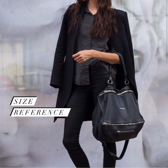 Givenchy Black Pandora sheepskin leather large messenger bag - Picture 2 of 16